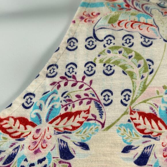 Chicos Top Womens 2 / US Large Multicolor Printed V-neck Relaxed 3/4 Sleeve - Picture 3 of 15